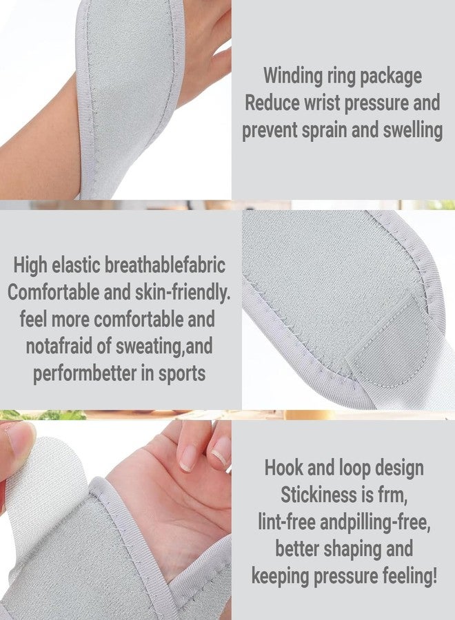 Pretwad 4 PCS Kids Wrist Support Brace - Night Wrist Sleep Support Brace, Youth Wrist Brace, Adjustable Compression Straps for Sports and Daily Activities (Pink+Grey) - Image 3