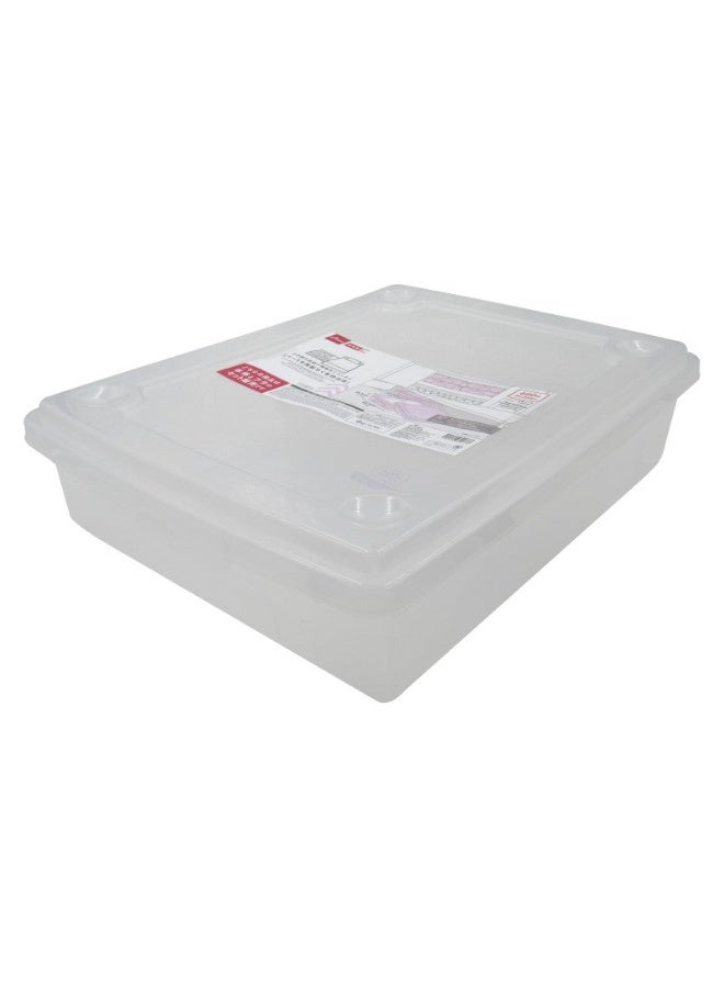 Daiso Under-Bed Storage Case, Wide with Lid, Space Saving Organizer Box for Clothes, Bedding, Shoes & Household Items, Durable Storage Solution for Home Organization - Image 2
