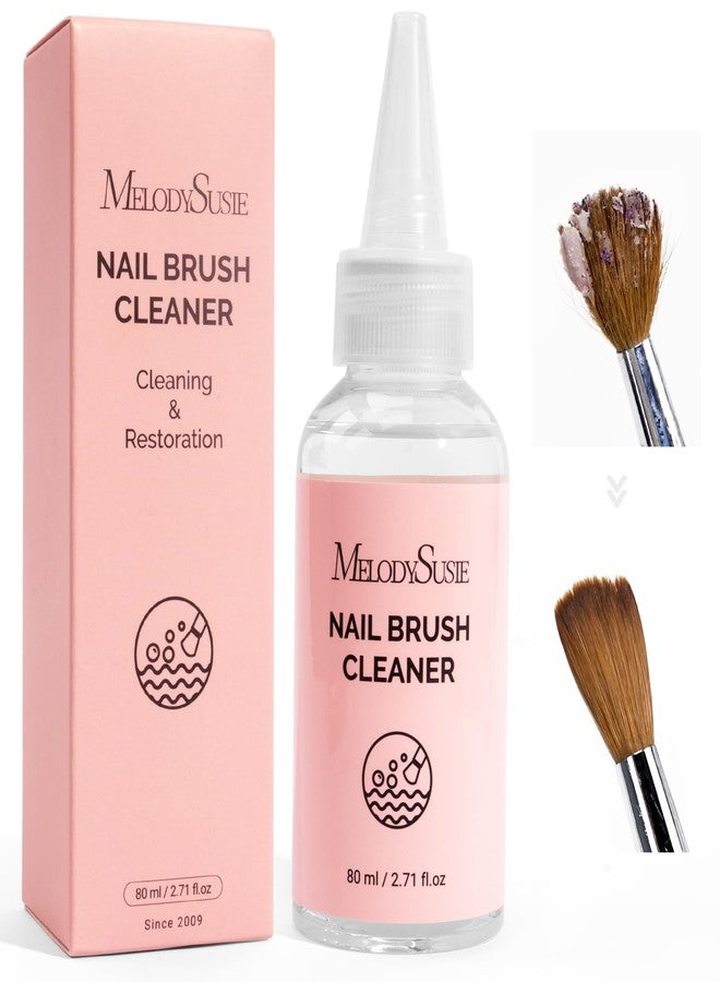 MelodySusie Nail Brush Cleaner, Acrylic Gel Nail Brushes Cleaning & Restoration Wax and Gel Removing Solution for Manicure Salon at Home 80ml/2.71fl.oz - Image 1