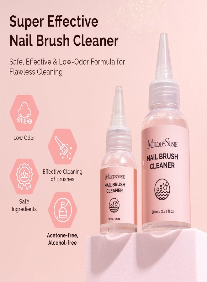 MelodySusie Nail Brush Cleaner, Acrylic Gel Nail Brushes Cleaning & Restoration Wax and Gel Removing Solution for Manicure Salon at Home 80ml/2.71fl.oz - Image 2