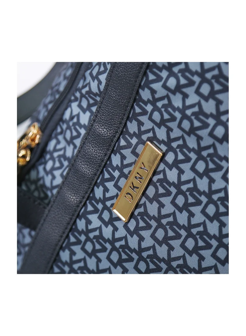 دكني حقيبة دافل بعجلات من دي كيه إن واي زرقاء