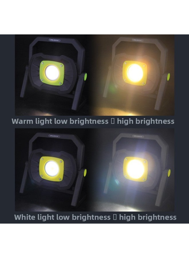 إسكدنيا ضوء العمل المحمول ضوء الطوارئ المحمول أدى شحن سعة كبيرة الإضاءة الهندسية في الهواء الطلق الكاشف الطاقة: Wj020-أسود وأصفر (باستثناء المغناطيس) + شاحن + صندوق ألوان - Image 2