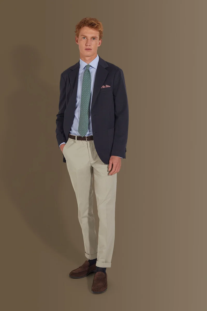 Doppelganger Grey Classic chino trousers - Pale Grey for Men | Best Price UAE