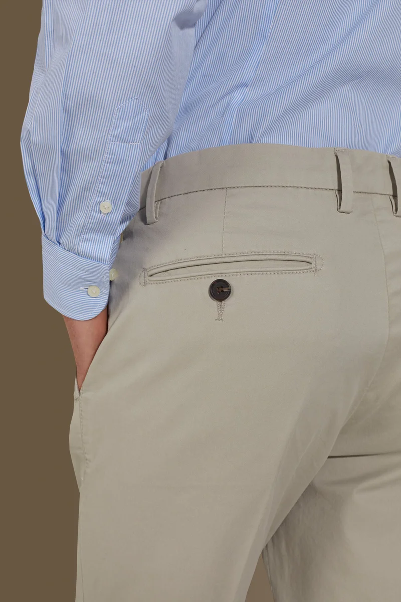 Doppelganger Grey Classic chino trousers - Pale Grey for Men | Best Price UAE