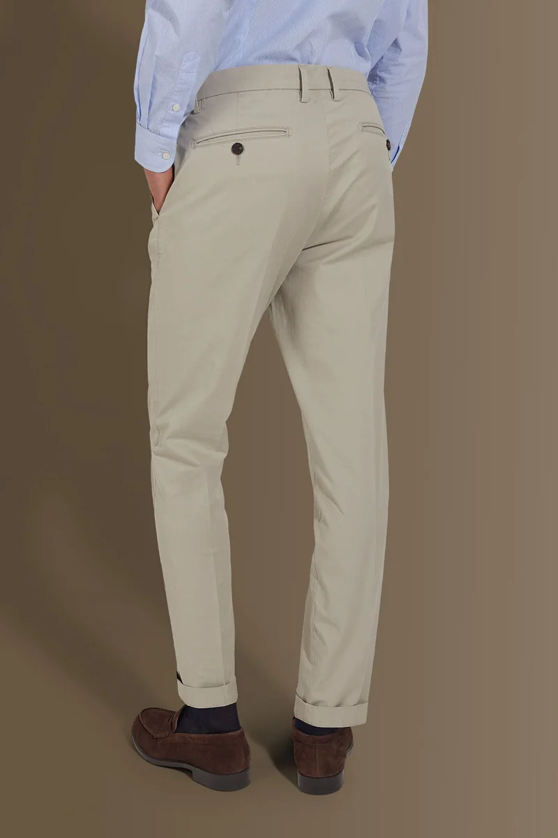 Doppelganger Grey Classic chino trousers - Pale Grey for Men | Best Price UAE