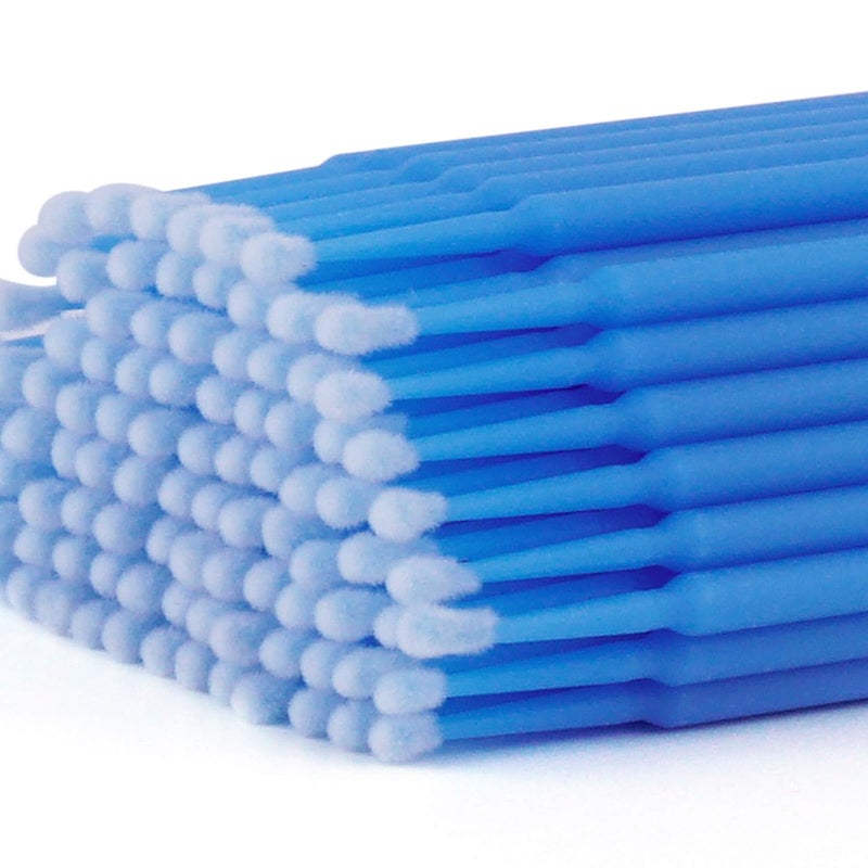 Cuttte 500PCS Disposable Micro Swabs for Eyelash Extension, Micro Applicators Eyelash Swabs for Makeup Application Blue (Head Diameter: 2.5mm) - Image 2