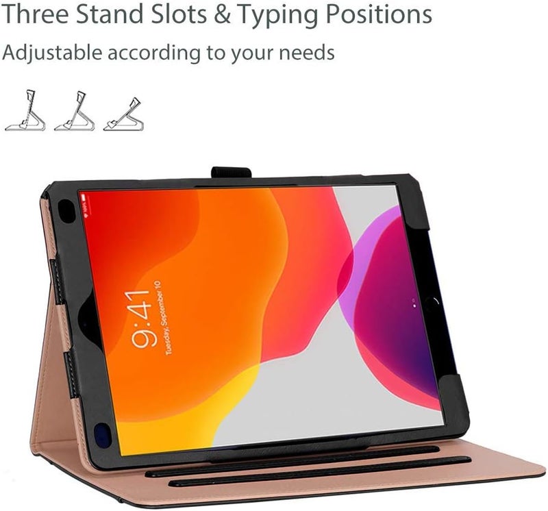 Procases Ipad 10.2" Case 2019 7Th Generation Ipad Case, Vintage Stand Folio Cover Protective Case For 2019 Ipad 10.2 Inch –Black - Image 4
