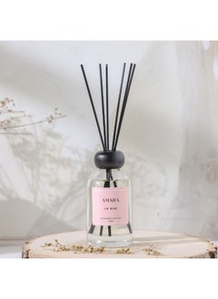 Amara Amara Reed Diffuser The Rose | Luxury Scented Diffuser for Home | Fresh Rose Fragrance Aromatherapy Natural Room Freshener Long Lasting Floral Scent for Relaxation 200 ml  - Image 1