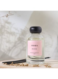 Amara Amara Reed Diffuser The Rose | Luxury Scented Diffuser for Home | Fresh Rose Fragrance Aromatherapy Natural Room Freshener Long Lasting Floral Scent for Relaxation 200 ml  - Image 3