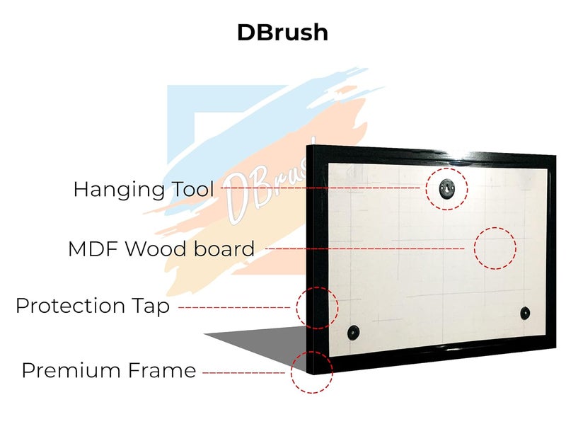 DBrush 7 Running White Horses Wall Painting 36 x 61 cm Laminated water proof Framed - Image 4