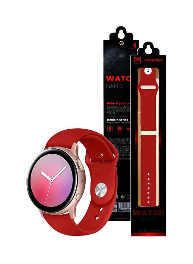 NIBEMINENT Henlein Series Replacement Band For Samsung Galaxy Active/Active 2 40/44mm Red - Image 1