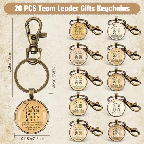Landical Team Appreciation Keychains Gifts Bulk Thank You Favors for Employee Coworker Staff Teacher Nurse Team GroupClassicBronze20 Pcs - Image 5