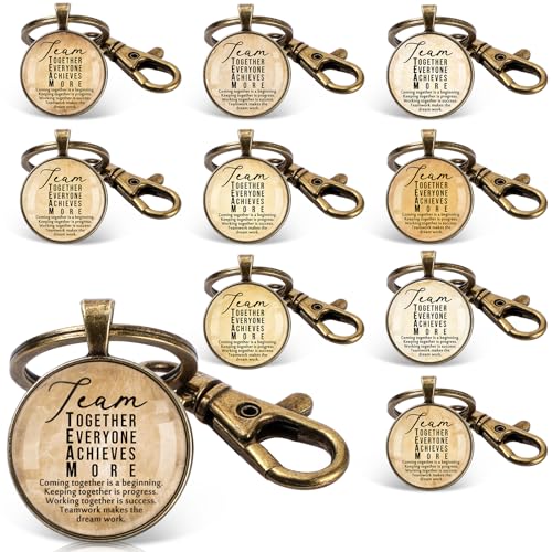 Landical Team Appreciation Keychains Gifts Bulk Thank You Favors for Employee Coworker Staff Teacher Nurse Team GroupClassicBronze20 Pcs - Image 1