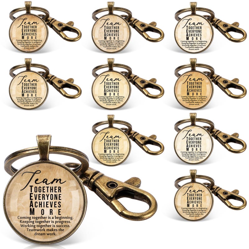 Landical Team Appreciation Keychains Gifts Bulk Thank You Favors for Employee Coworker Staff Teacher Nurse Team GroupClassicBronze20 Pcs - Image 4
