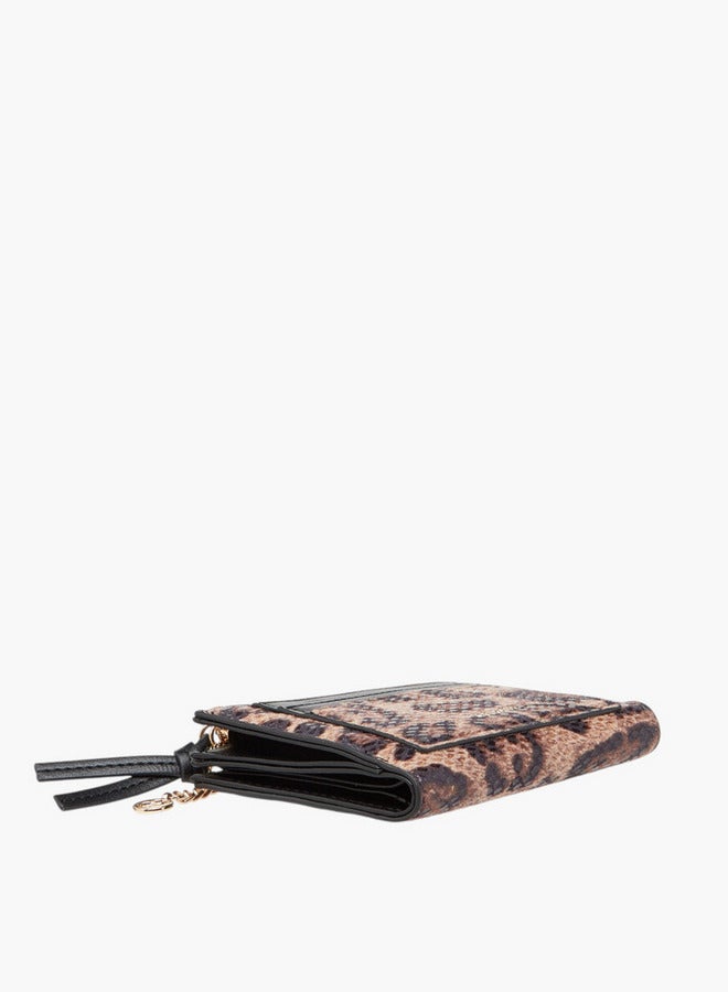 Celeste Animal Print Wallet with Zip Closure  - Image 4