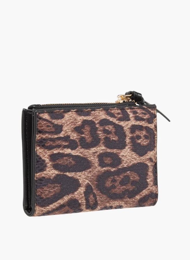 سيليست Animal Print Wallet with Zip Closure