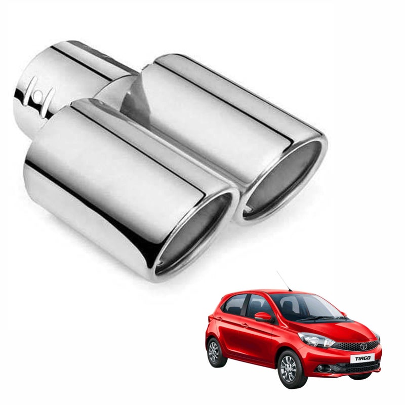 Asryd Dual Silencer Exhaust Tip Pipe Rustproof Stainless Steel Muffler Tail End Outlet 1Pcs For Tata Tiago - Image 5