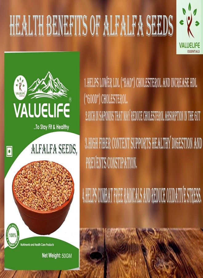Value Life Essentials Healthy & Nutritious Alfalfa Seeds 250grams - Image 4