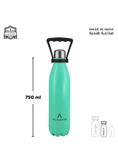 Atlasware Water Bottle with a Capacity of 750 ml, Stainless Steel Water Bottle that keeps Cold for 52 Hours and Keeps Heat for 28 Hours, Lemon Tiffany  - Image 4