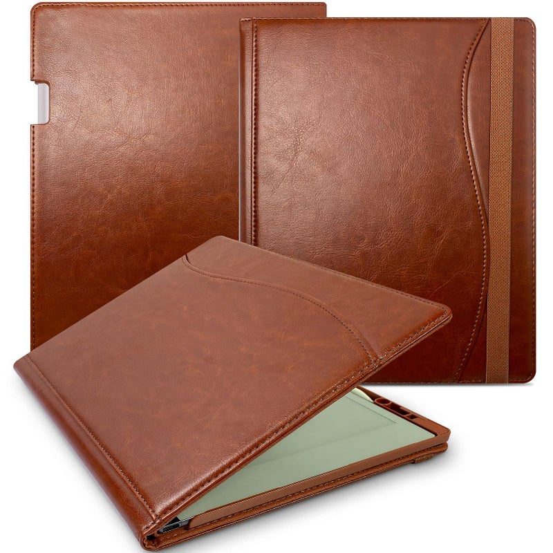E NETCASE Case for Remarkable 2 Tablet 103 inch 2020 Released New Business Design Upgraded Leather Cover for Remarkable 2 Digital Paper with Stand Pen Holder Brown