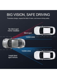 KASTWAVE Car Blind Spot Mirror, HD Convex Glass Angle Adjustable for Side Rearview Mirrors, Small Round Mirror, Fan Shaped Frameless Rotatable Wide Angle, for SUV, Truck, Vehicles Reversing (2PCS)  - Image 3