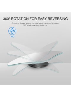 KASTWAVE Car Blind Spot Mirror, HD Convex Glass Angle Adjustable for Side Rearview Mirrors, Small Round Mirror, Fan Shaped Frameless Rotatable Wide Angle, for SUV, Truck, Vehicles Reversing (2PCS)  - Image 2