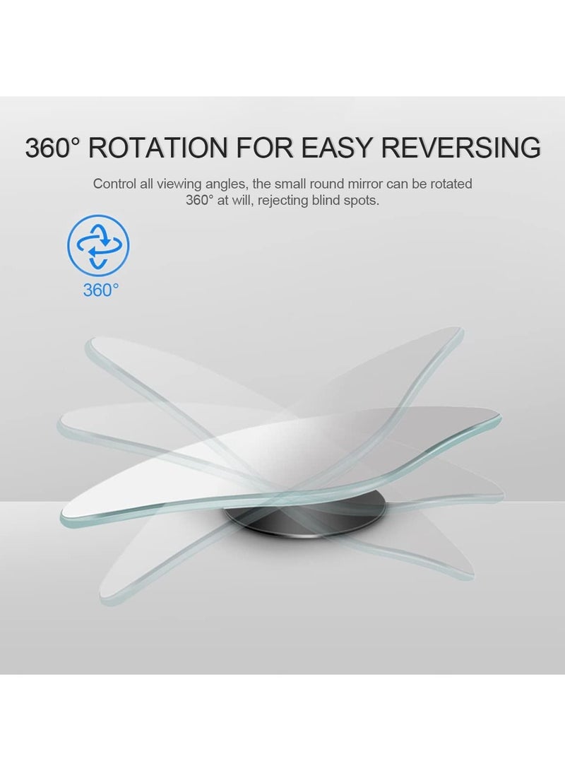 KASTWAVE Car Blind Spot Mirror, HD Convex Glass Angle Adjustable for Side Rearview Mirrors, Small Round Mirror, Fan Shaped Frameless Rotatable Wide Angle, for SUV, Truck, Vehicles Reversing (2PCS)  - Image 2