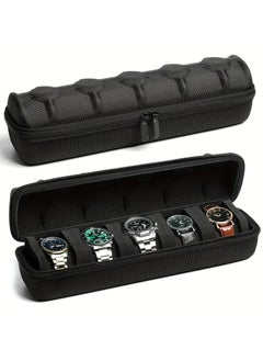 LIMOS Hard Watch Roll Organizer Case, Holds Up to 5 Watches, Waterproof, Shock-Proof, Lightweight Travel and Home Storage Case  - Image 2