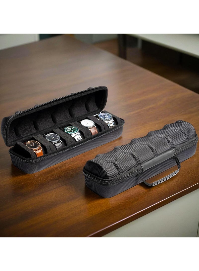 LIMOS Hard Watch Roll Organizer Case, Holds Up to 5 Watches, Waterproof, Shock-Proof, Lightweight Travel and Home Storage Case  - Image 4