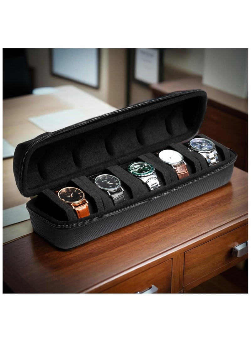 LIMOS Hard Watch Roll Organizer Case, Holds Up to 5 Watches, Waterproof, Shock-Proof, Lightweight Travel and Home Storage Case  - Image 3