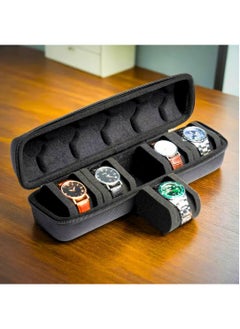 LIMOS Hard Watch Roll Organizer Case, Holds Up to 5 Watches, Waterproof, Shock-Proof, Lightweight Travel and Home Storage Case  - Image 1