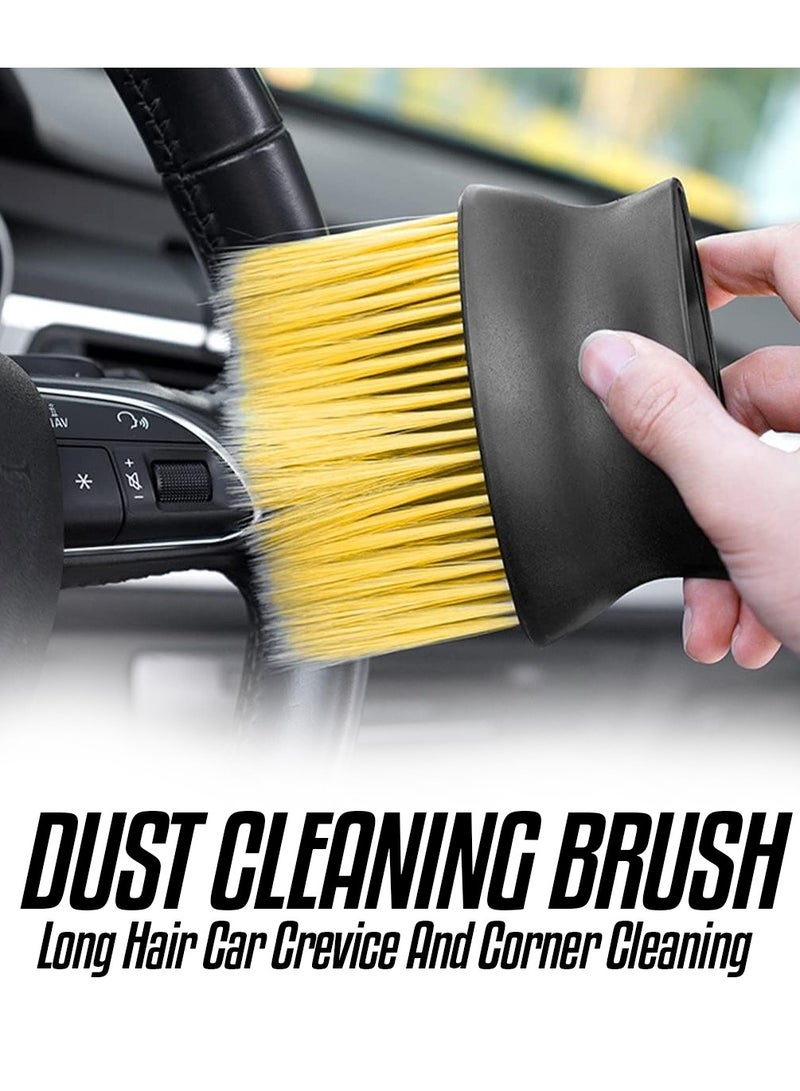 فرشاة تنظيف الغبار فرشاة الغبار 10x2x12.5 سم فرشاة تنظيف شق السيارة والزاوية ذات الشعر الطويل - Image 1