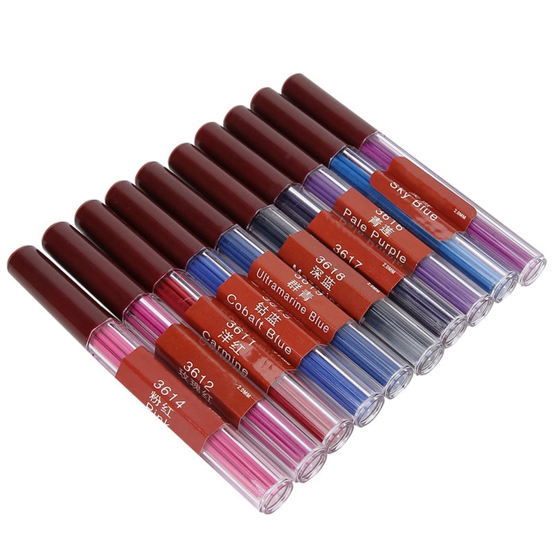 2.0mm Mechanical Pencil Leads - 10 Colorful Eco-Friendly Break-Resistant Refills With Portable Storage Cylinder for Artists and Drawing Enthusiasts - Image 2