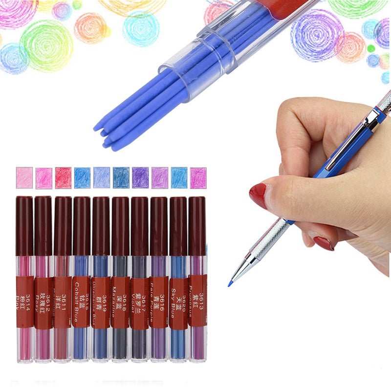 2.0mm Mechanical Pencil Leads - 10 Colorful Eco-Friendly Break-Resistant Refills With Portable Storage Cylinder for Artists and Drawing Enthusiasts - Image 5