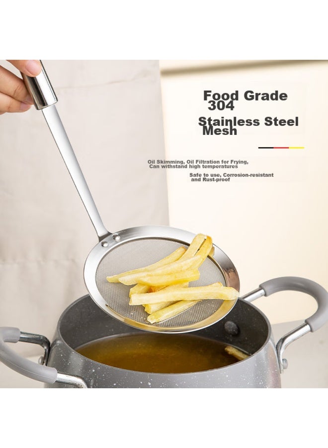 NewAir Newair 304 Stainless Steel Oil Strainer, Ultra-fine Mesh, Baby Food Strainer, Oil Filter Spoon, Colander  - Image 2