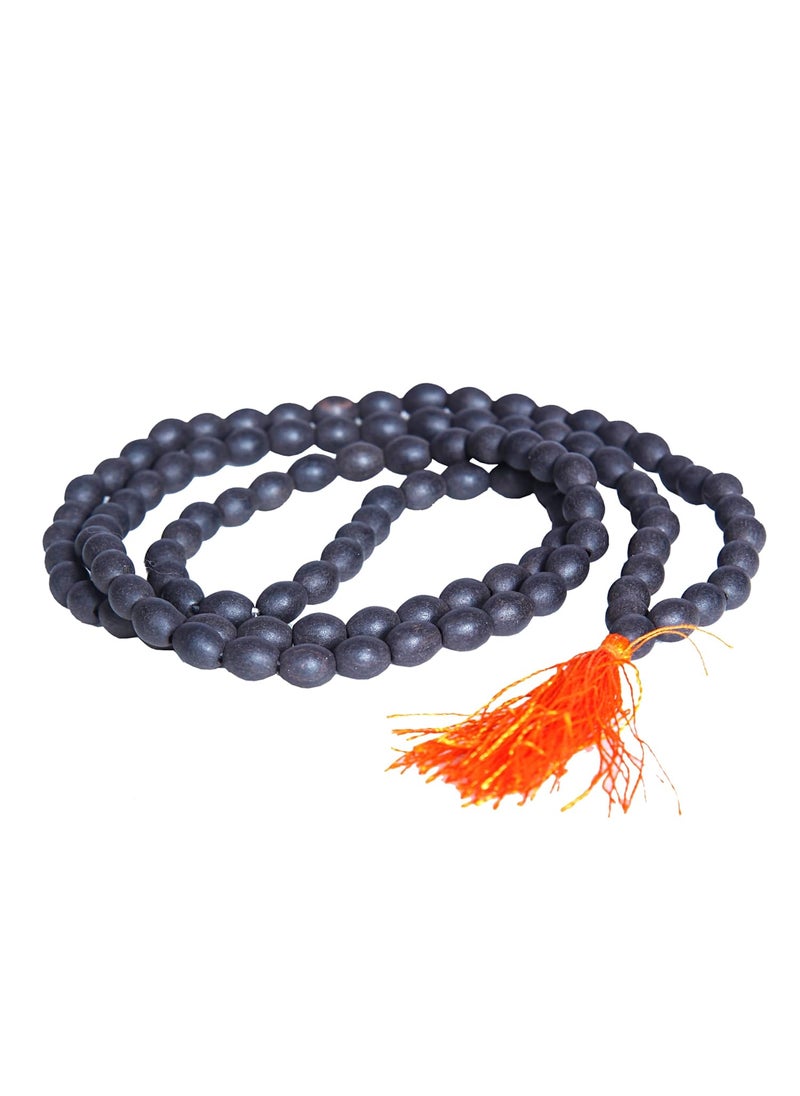 anciently Anciently 100% Natural Unpolished Karungali Malai Original Oval Beads | Karungali Malai Oval Beads 8x10mm - Natural Black Ebony Wood  - Image 3