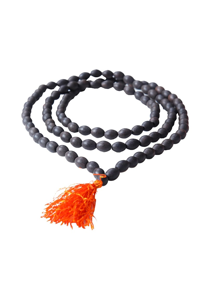 anciently Anciently 100% Natural Unpolished Karungali Malai Original Oval Beads | Karungali Malai Oval Beads 8x10mm - Natural Black Ebony Wood  - Image 5