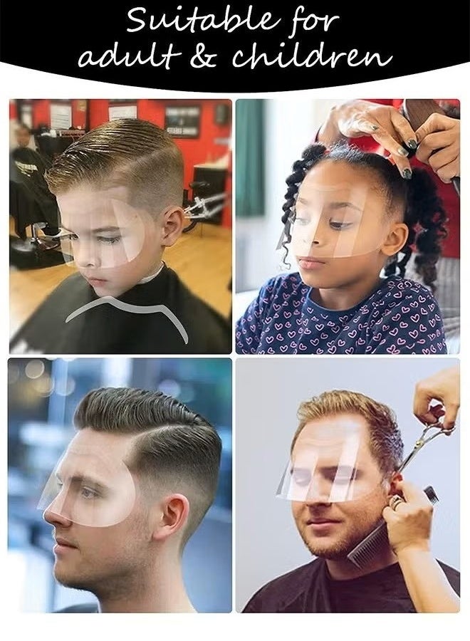 50-Piece Disposable Face Sheilds Shower Eye Shield, Transparent Plastic Hairspray Shield Face Visors, Makeup Protector Cover for Eyelash Extensions Hair Cutting - Image 3