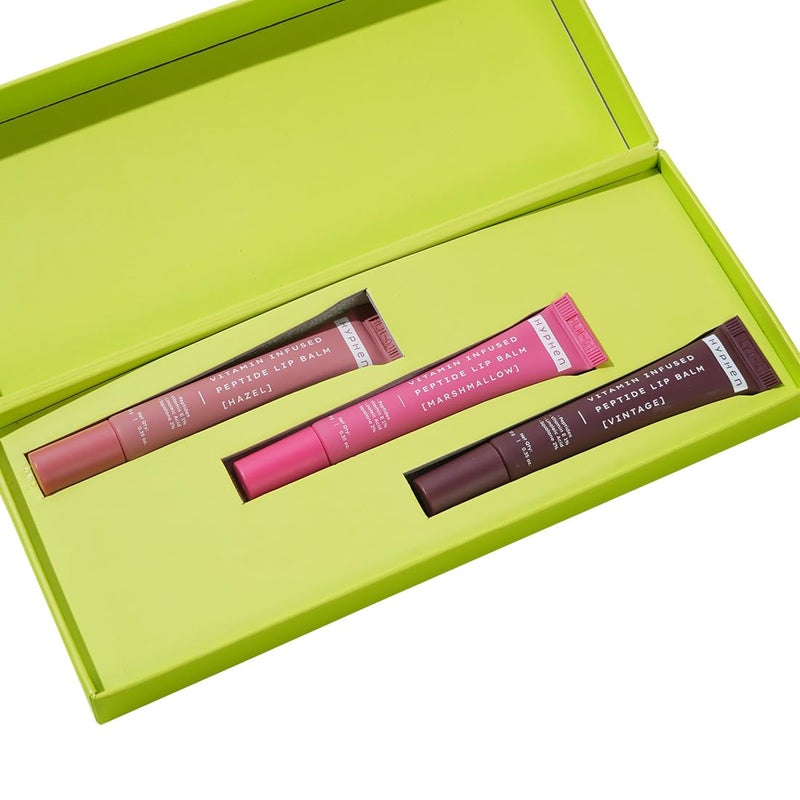 Hyphen Lip Balm Gift KitsJuicy Lips Or Nothing Gift KitGift Set Hamper For WomenHydrating Glossy Lip BalmsLip Balm For Winters Anniversary BirthdayValentine Gifts For Women  3X10G Multicolor - Image 1