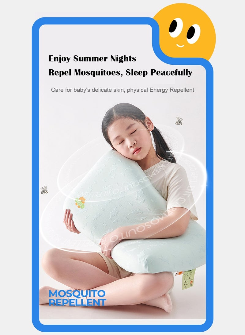وسادة طفل رغوة الذاكرة القابلة للغسيل مع غطاء طارد للبعوض والتبريد التنفسي. الحماية البدنية للنوم السلمي ودعم الرقبة (الطفل الصغير الإصدار الأزرق) - Image 4