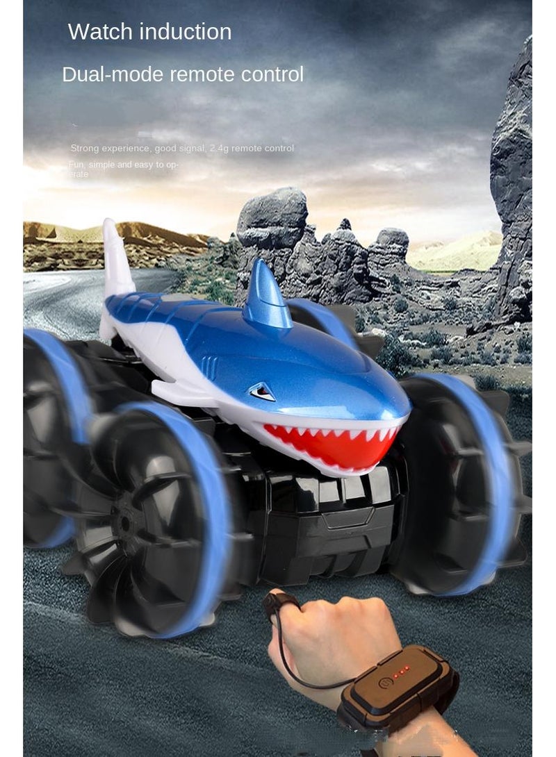 Y&D Land Rover Amphibious Shark Stunt Double Sided Rolling Driving Induction Remote Control Car Toy - Image 5