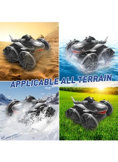 Y&D Land Rover Amphibious Shark Stunt Double Sided Rolling Driving Induction Remote Control Car Toy  - Image 3
