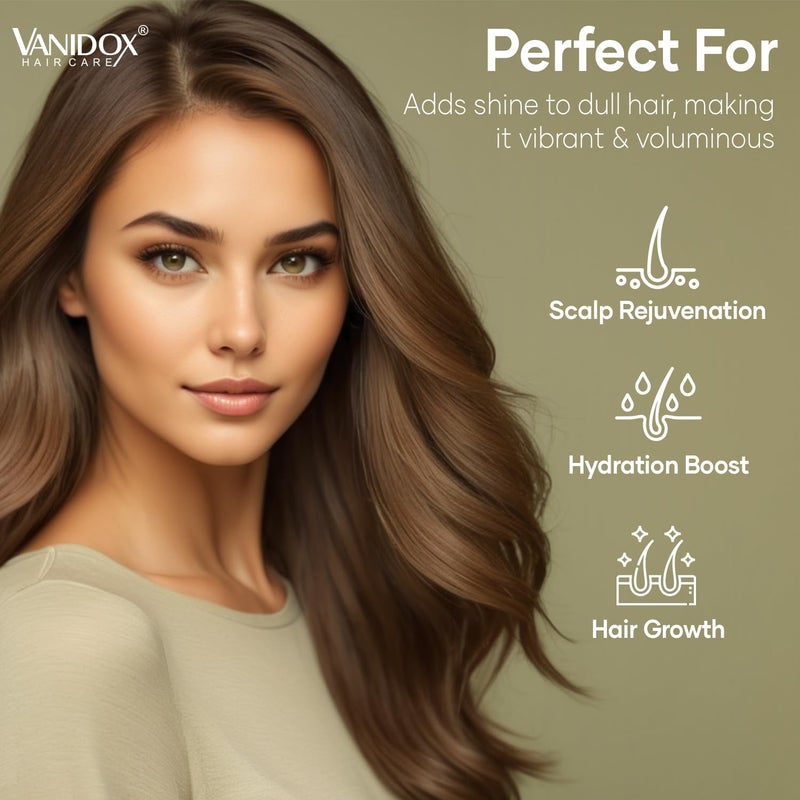 VANIDOX Carbonic Acid Shampoo for Men and Women with DHT Blockers - Made in USA - Stimulates Hair Growth, Scalp Exfoliator, Sulfate Free Shampoo with Biotin and Tea Tree Oil (16 Fl Oz) - Image 5