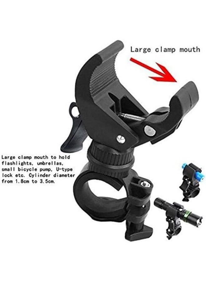 Generic - Universal 360 Degree Rotating Bicycle Handlebar Mount LED Flashlight Clamp Mount - Image 1