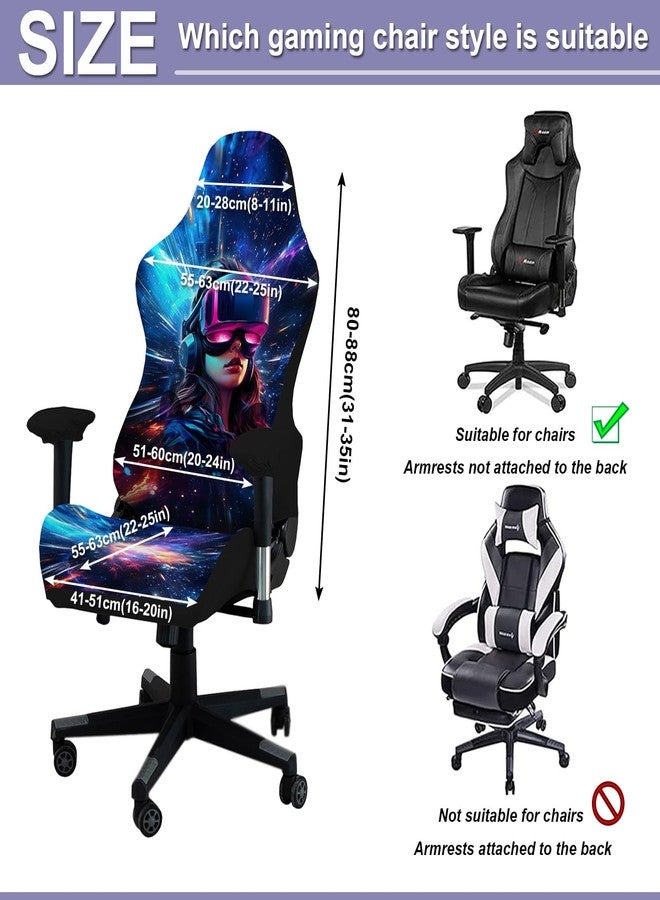 QYZDLM Gaming Chair Covers, 3D Printing Stretchable Soft Non-Slip Easy to Install Gamer Chair Cover with Armrest Cover(No Chair)(G) - Image 5