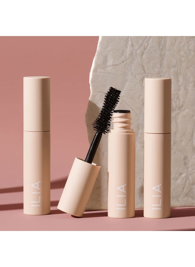 ILIA Fullest Volumizing Mascara | Non-Toxic, Vegan, Cruelty-Free, Smudge + Flake-Free, Safe For Sensitive Eyes, For Fuller, Thicker, & Healthier Lashes (Travel Size Mini, 0.13 oz | 4 ml)  - Image 5