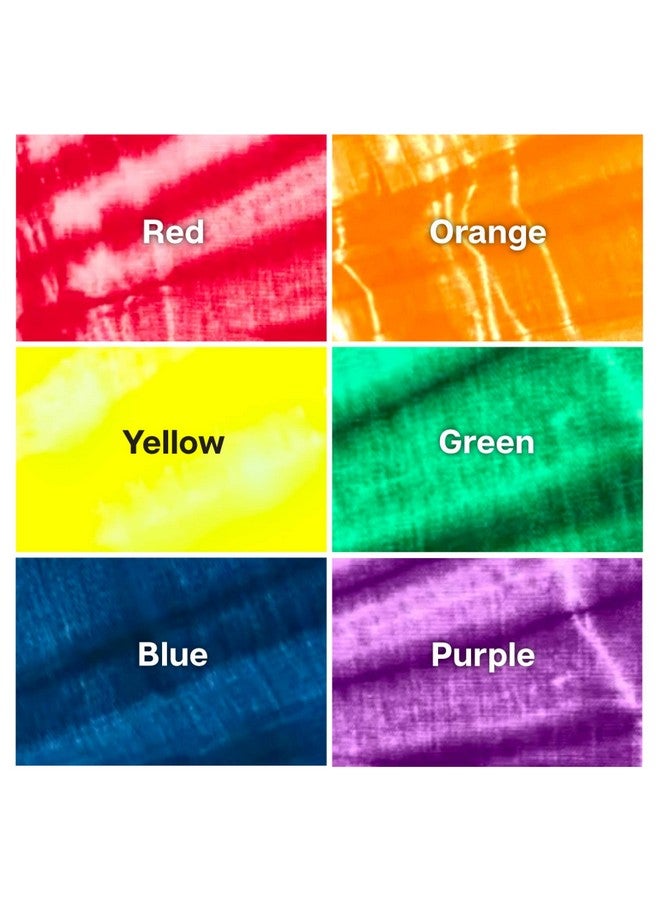 Tulip Fabric Dye Kits 45087 Fdy Lg Rainbow Collection 3/24 6 Color Multicolor - Image 4