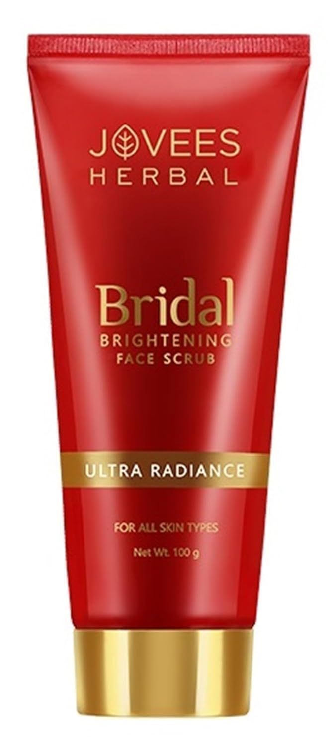 Jovees Herbal Bridal Brightening Face Scrub With Turmeric Honey  Pearl Millet Flour  Gently Remove Dead Skin  For Ultra Radiance  For All Skin Types 100G - Image 1