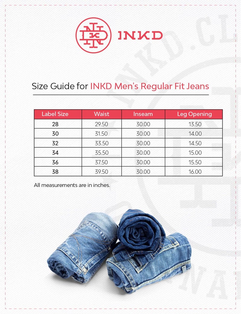 INKD Men's Mid Rise Relaxed Jeans (INKAW24MJN-501_Raven Black_34) - Image 5