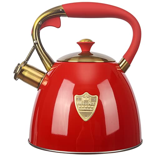 LUXGRACE Tea Kettle -2.9 Quart Tea Kettles Stovetop Whistling Teapot Stainless Steel Tea Pots for Stove Top Whistle Tea Pot - Image 1